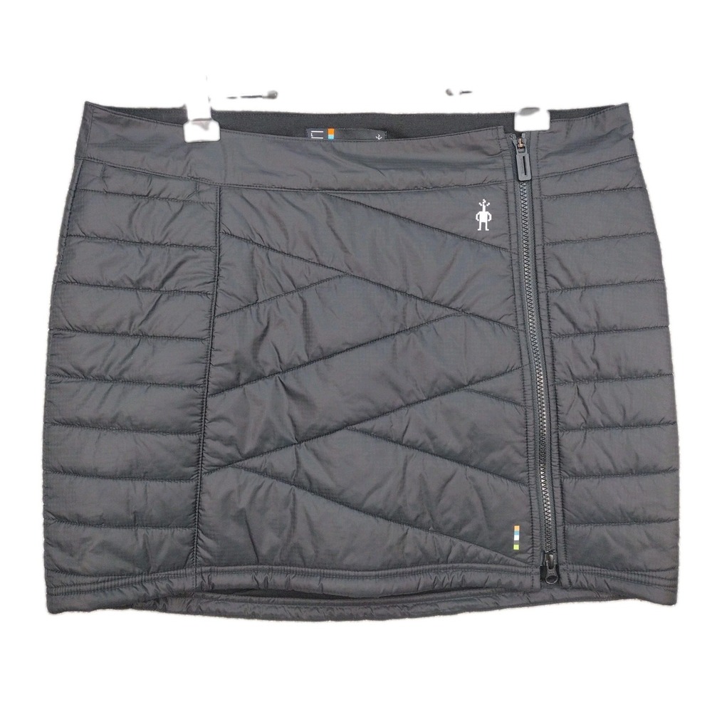 Smartwool smartloft zip black quilted puffer merino wool skirt Womens Size Large